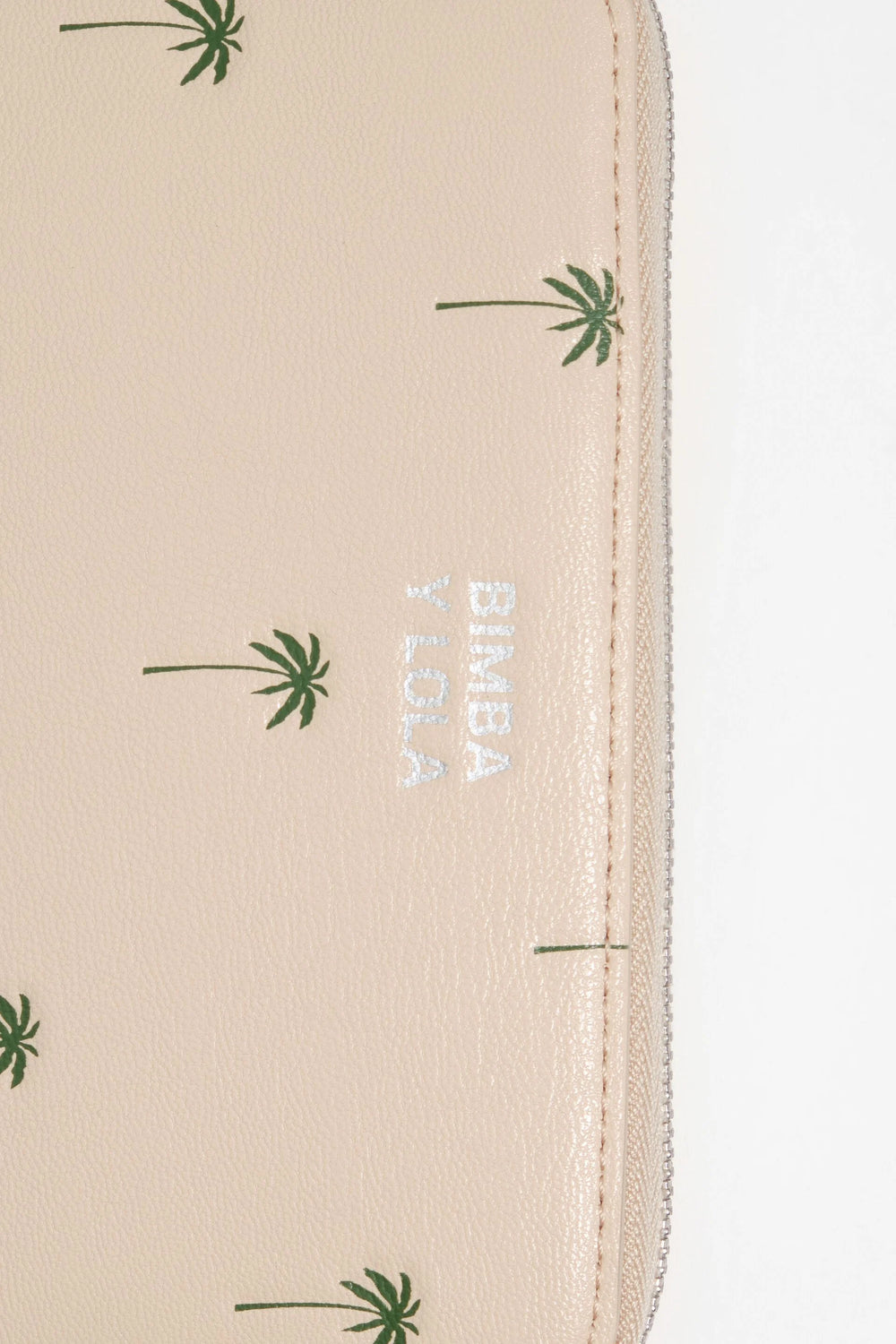 Medium sand leather horizontal Palms wallet