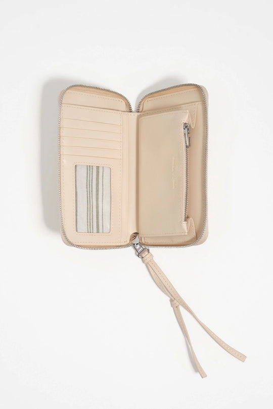 Medium sand leather horizontal Palms wallet
