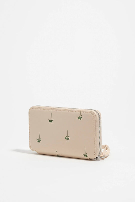Medium sand leather horizontal Palms wallet