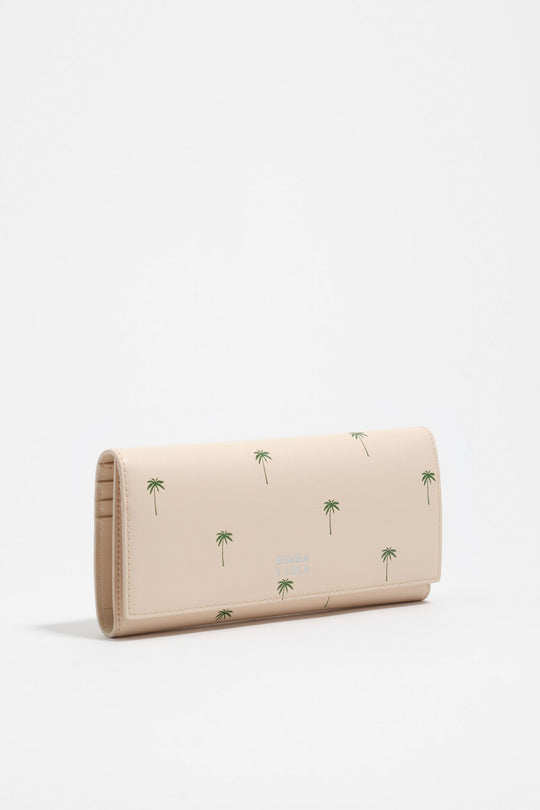Large sand leather Palms wallet