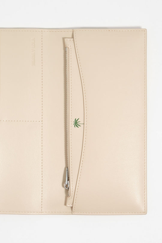 Large sand leather Palms wallet
