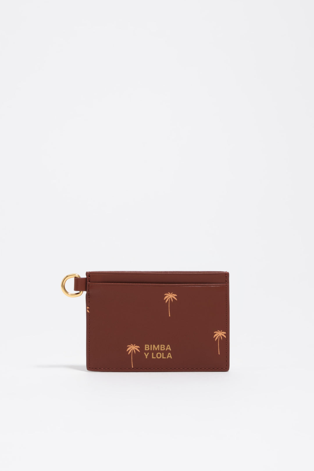 Small sand leather Palms card holder