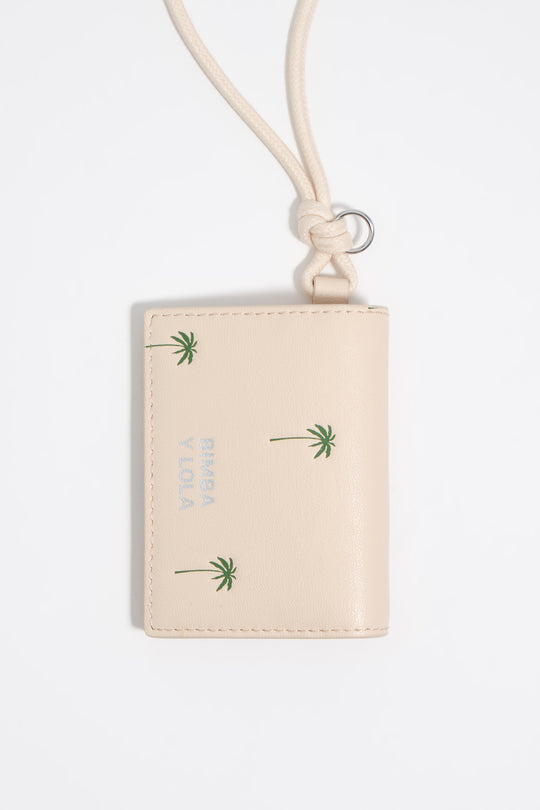 Palms sand leather card holder/coin purse