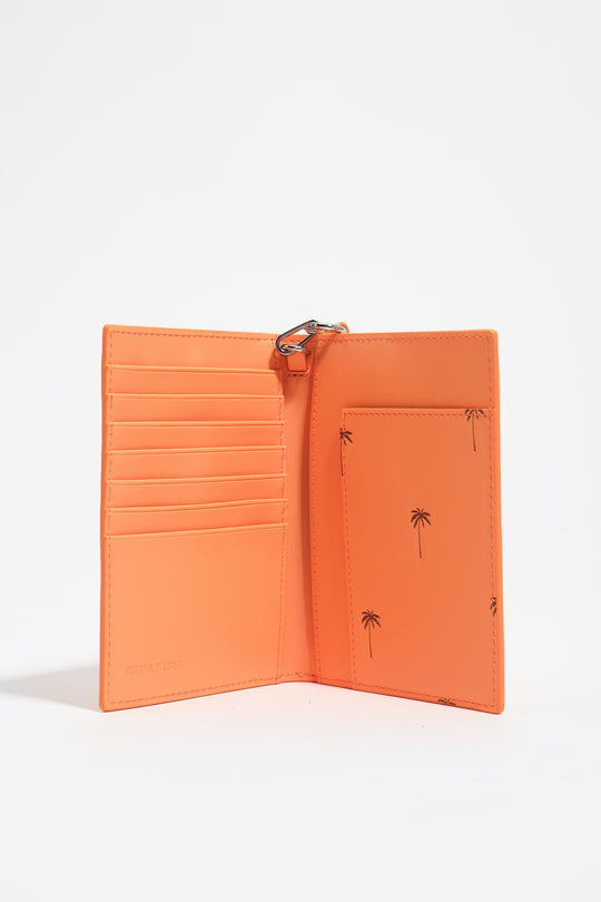 Orange sorbet leather passport cover