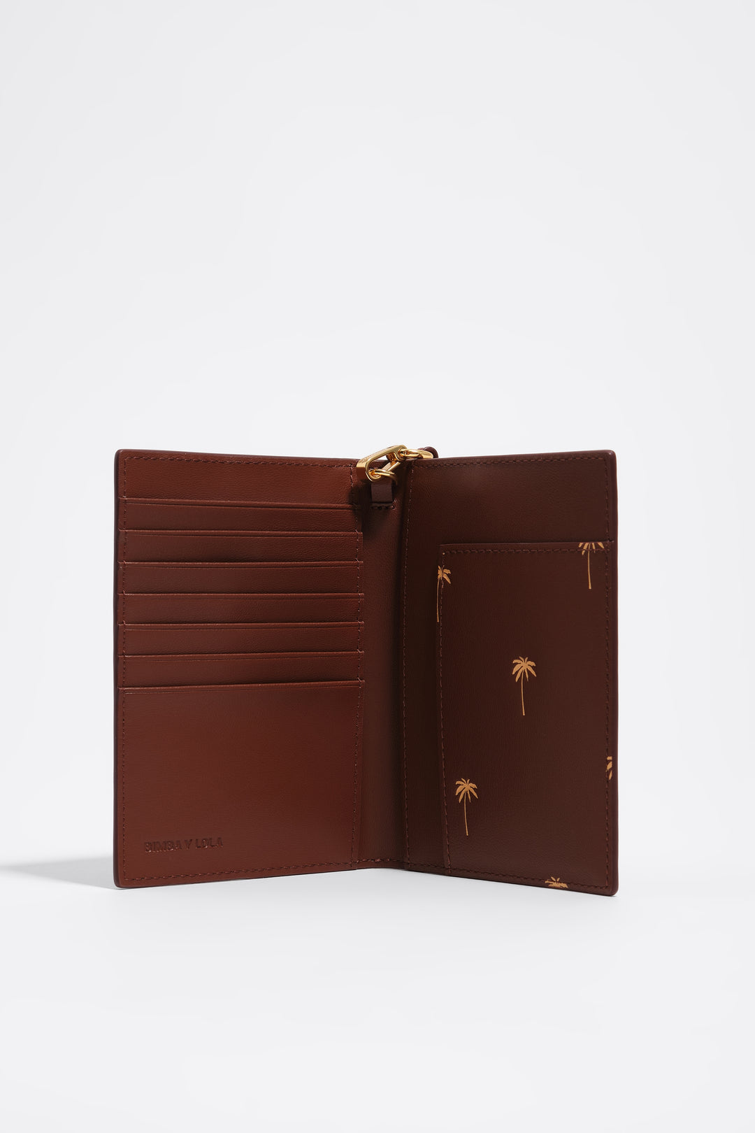Walnut leather passport cover