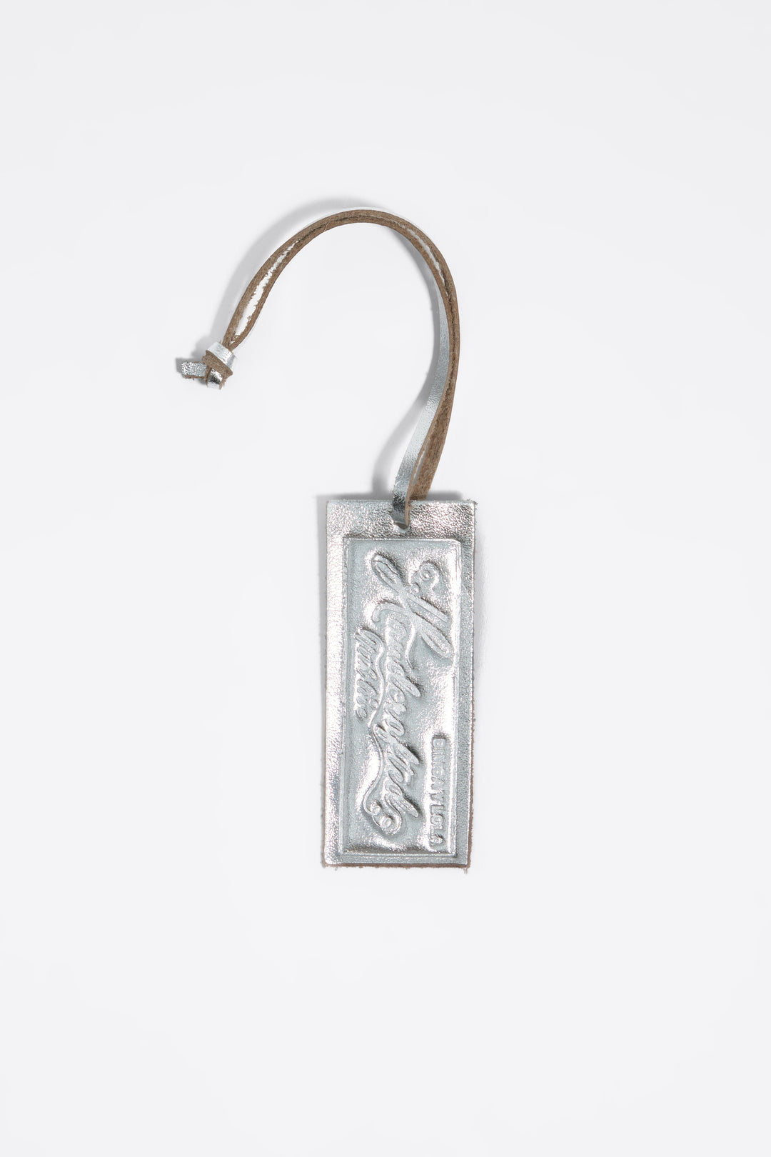 Large silver plaited leather shopper bag