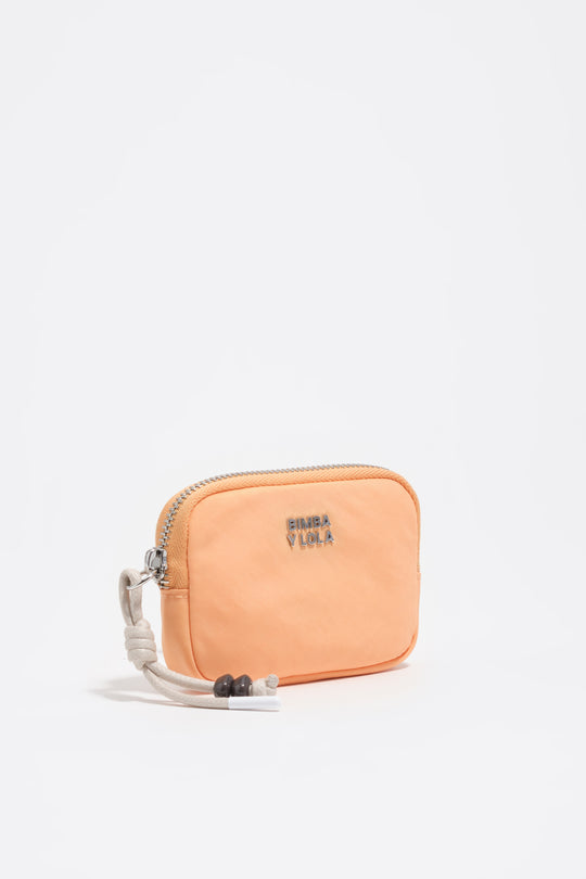 Orange sorbet nylon coin purse