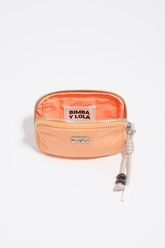 Orange sorbet nylon coin purse