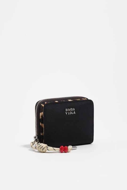 Graphite nylon flap purse