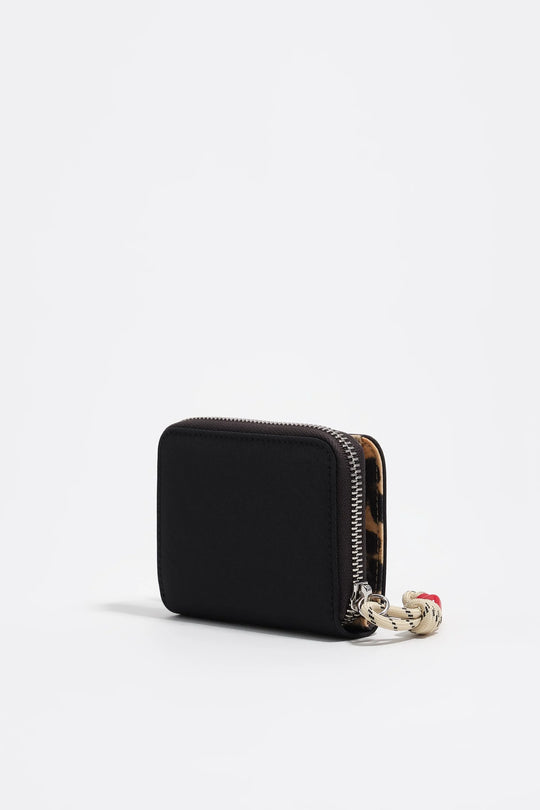Graphite nylon flap purse