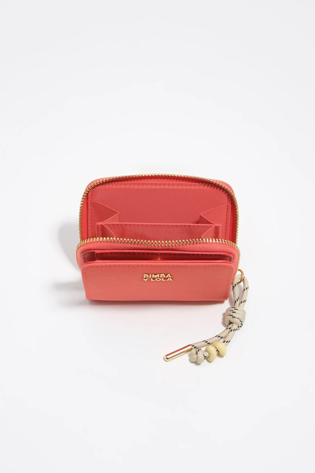 Coral nylon flap purse
