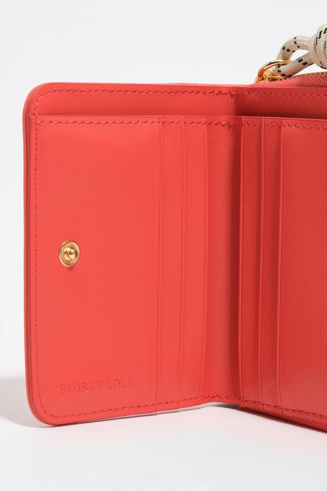 Coral nylon flap purse
