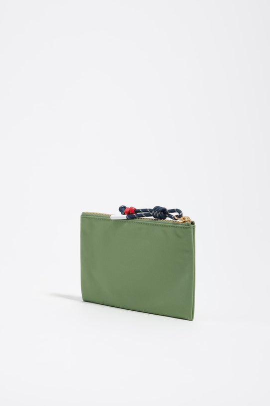 Green nylon Pocket purse