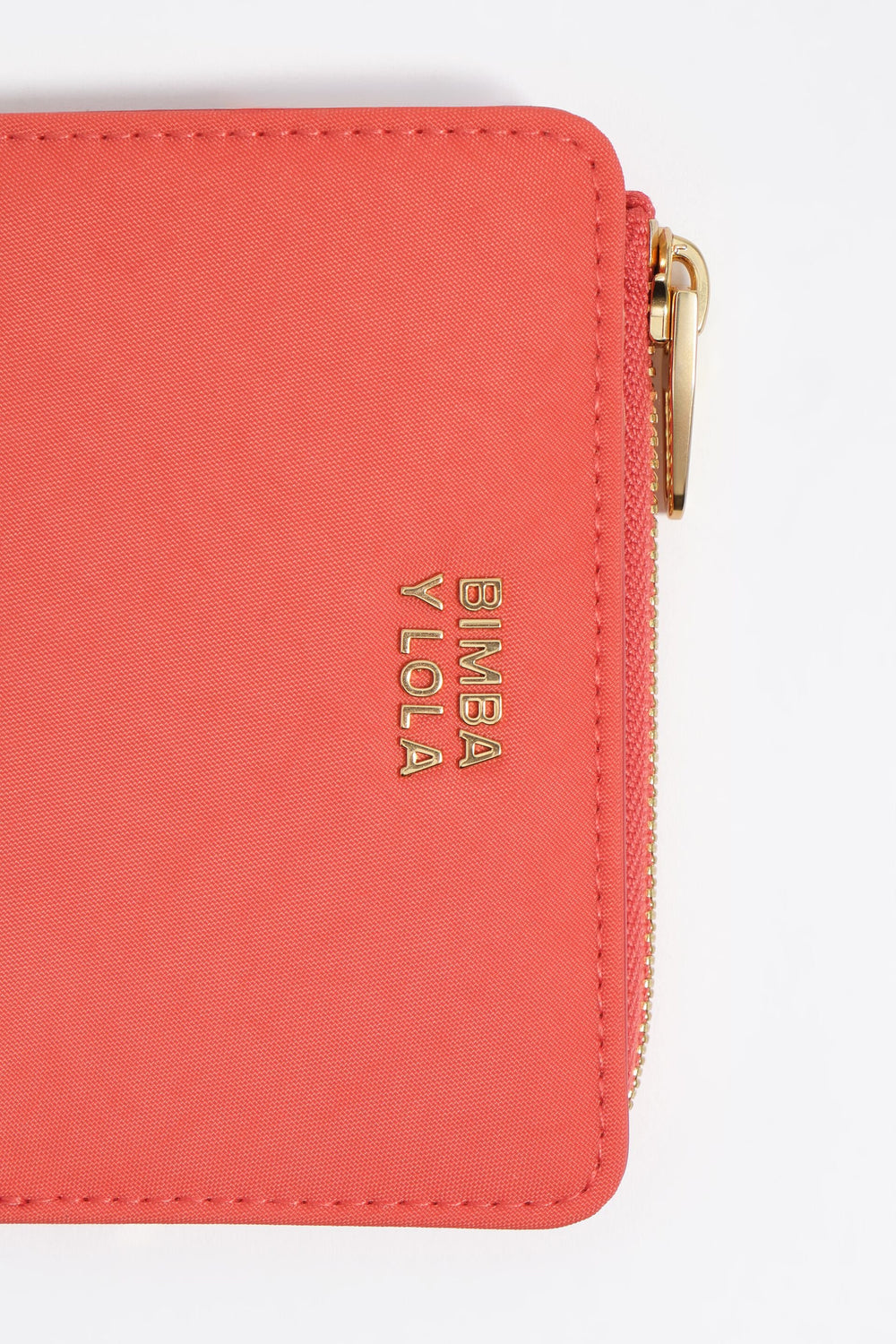 Coral nylon compact purse