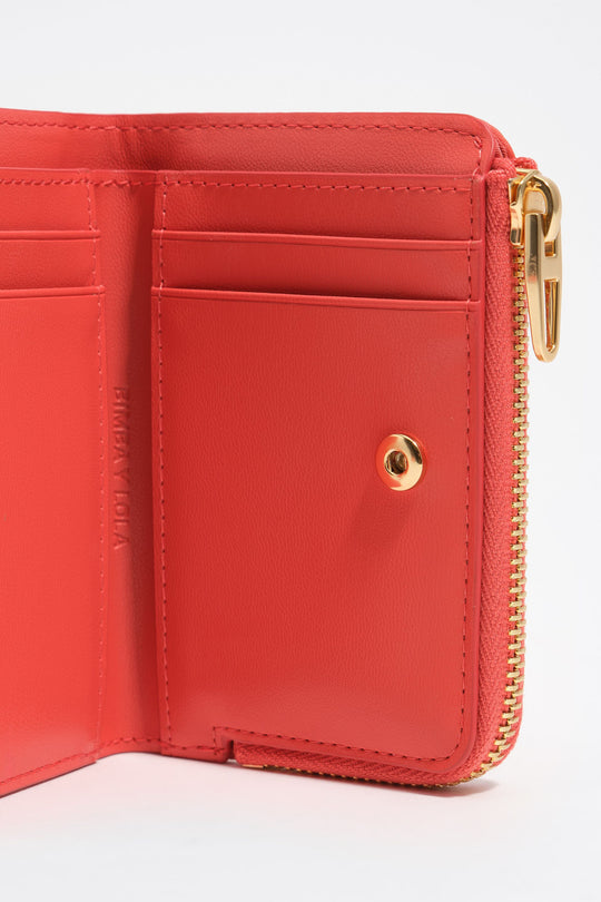 Coral nylon compact purse