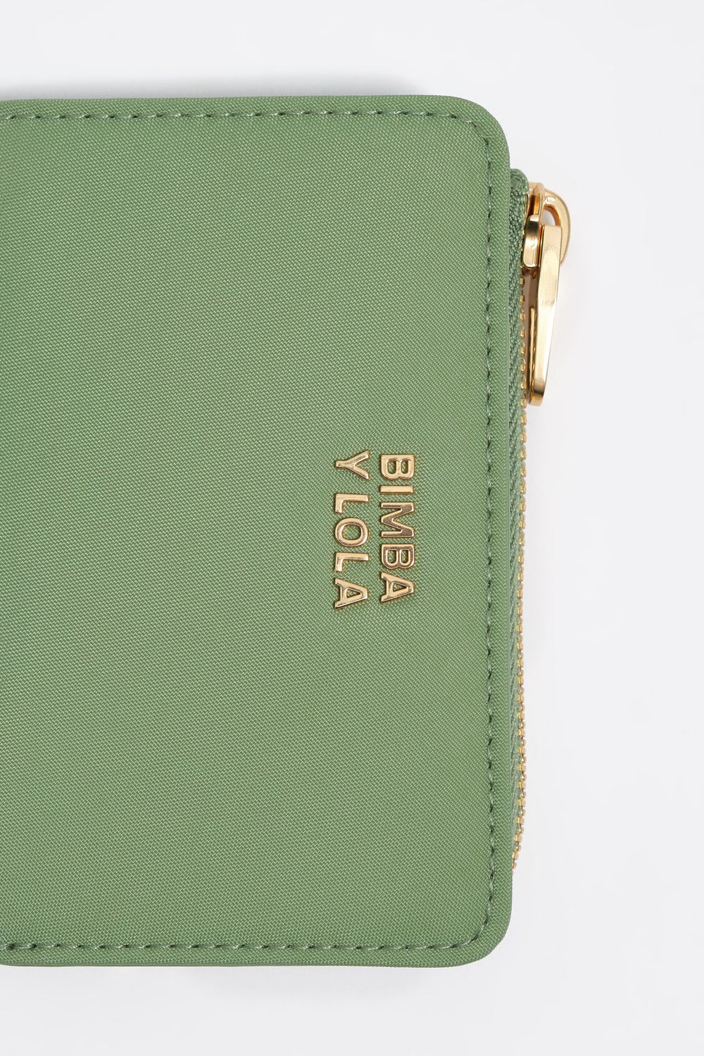 Green nylon compact purse