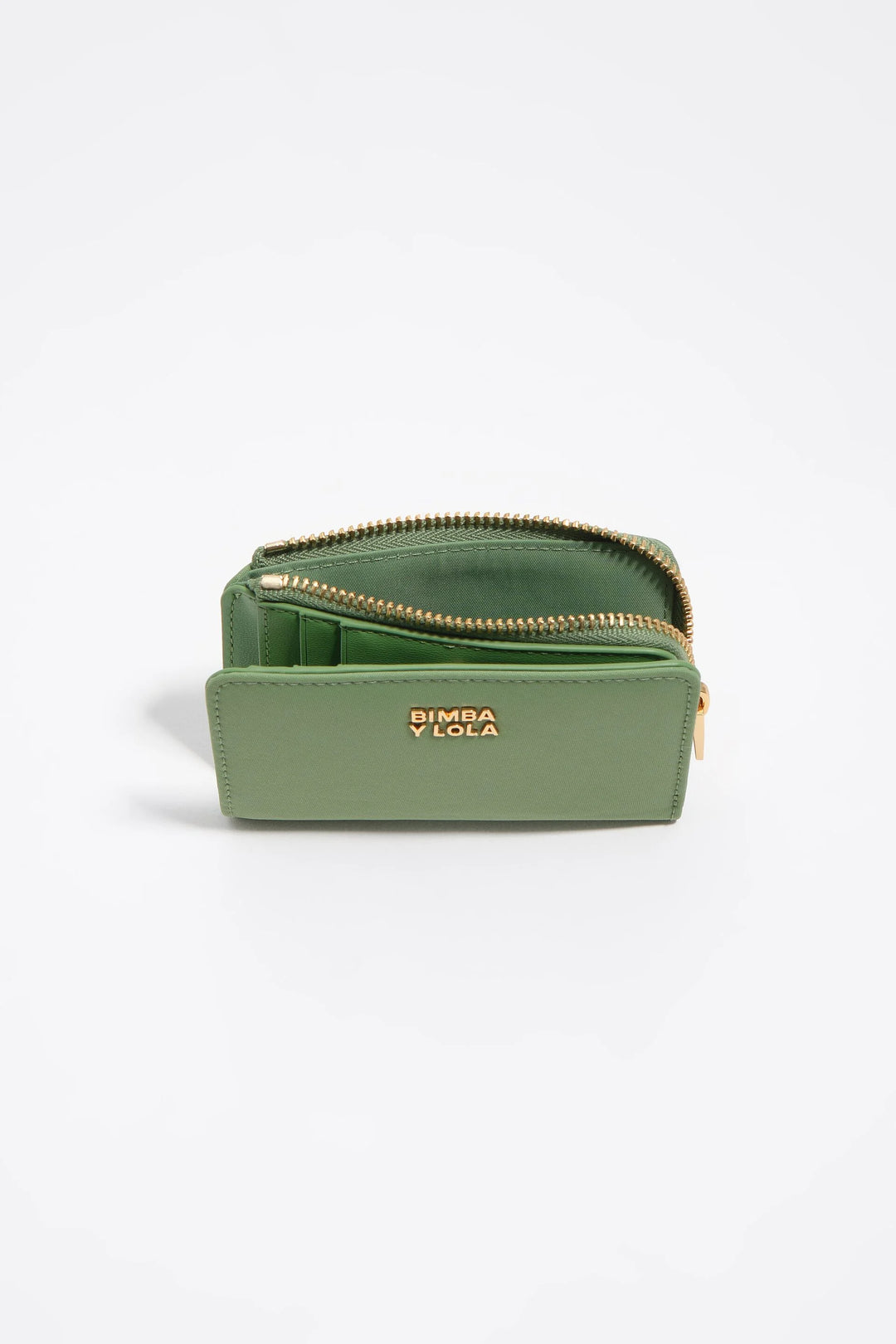 Green nylon compact purse