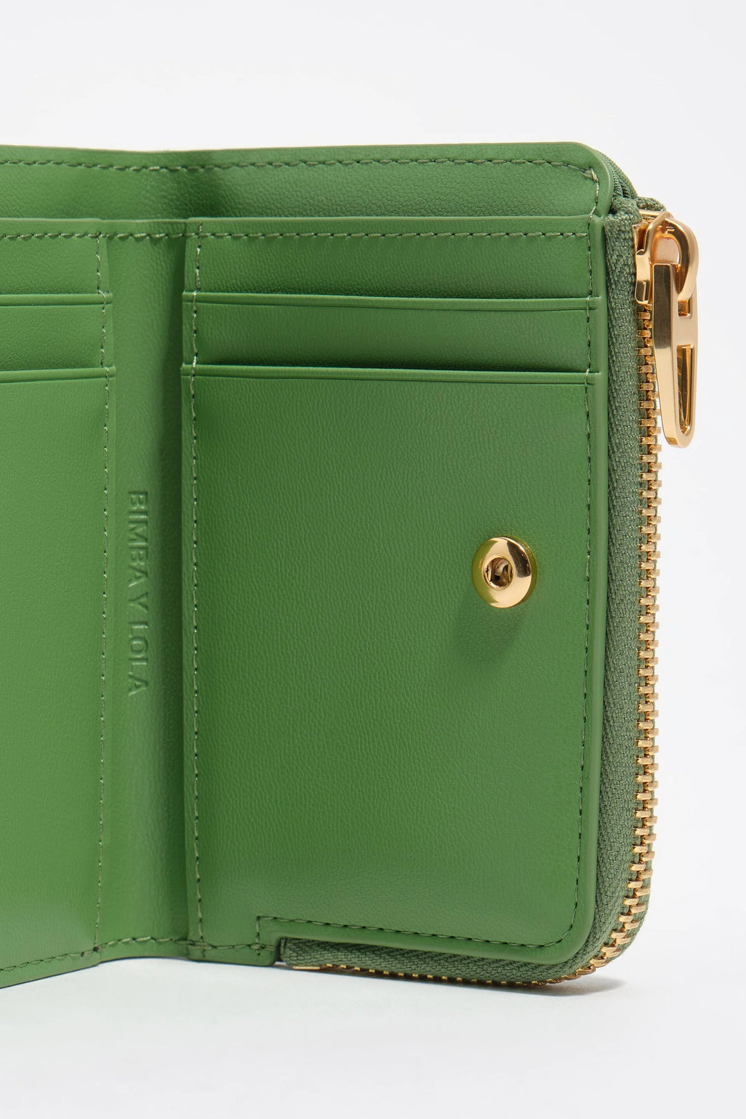 Green nylon compact purse