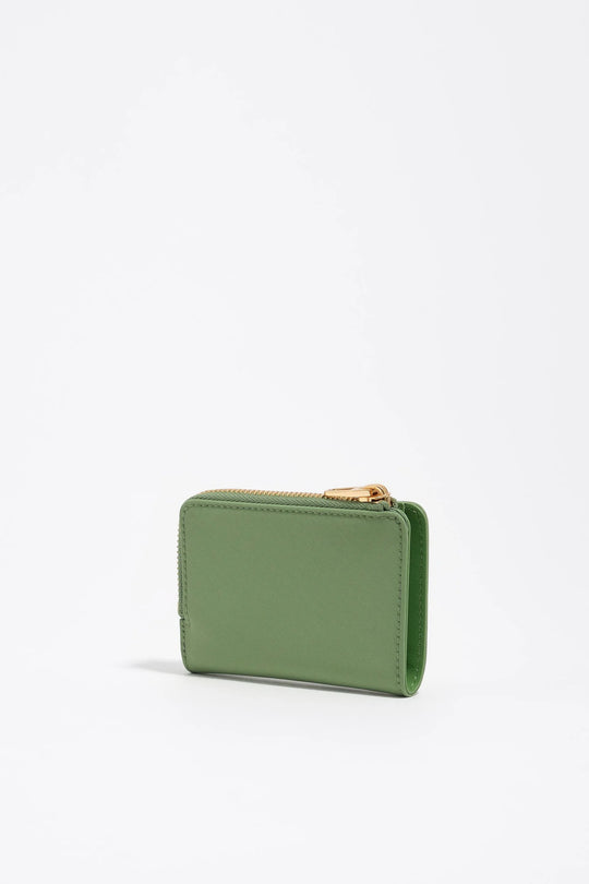 Green nylon compact purse