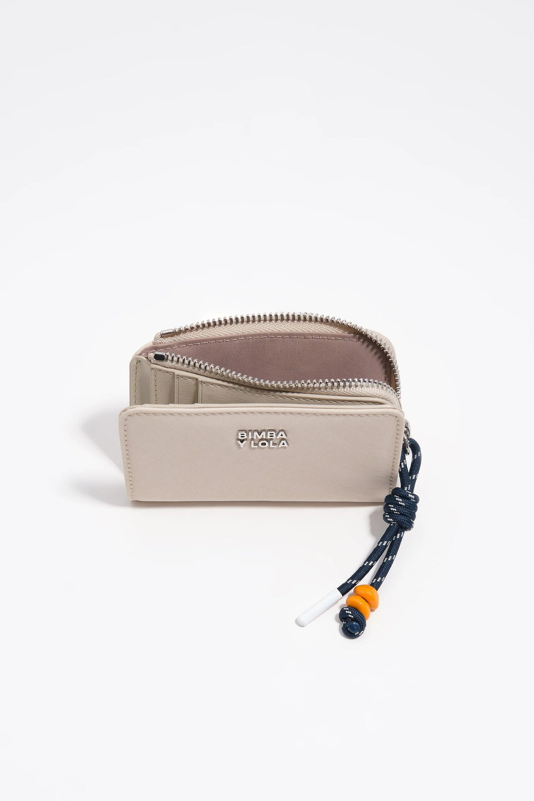 Stone white nylon compact purse