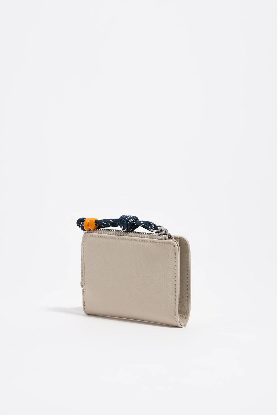 Stone white nylon compact purse