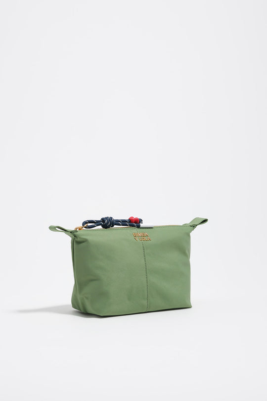 Green nylon Trapecio make-up case