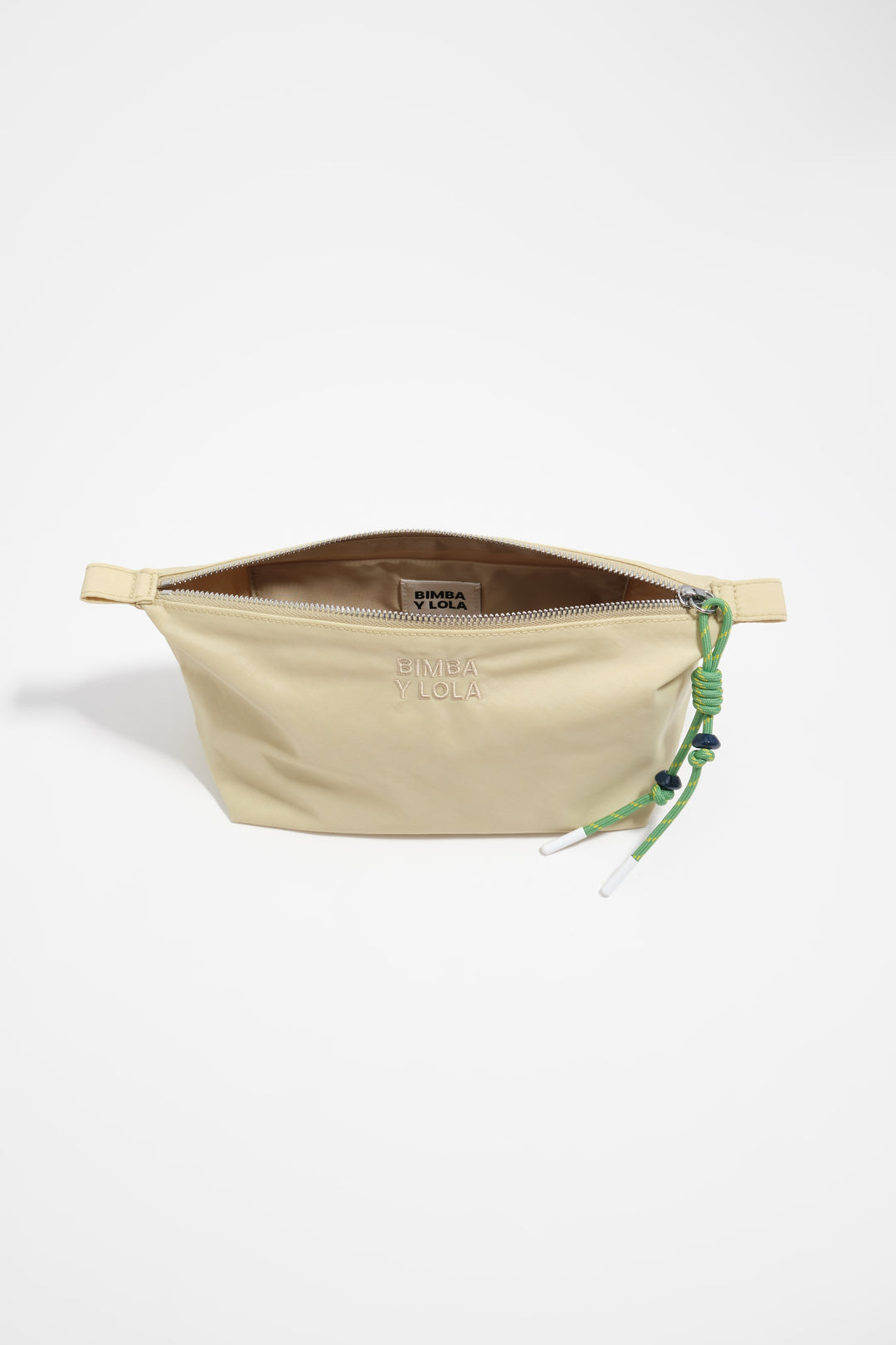 Pale green nylon trapecio make-up case