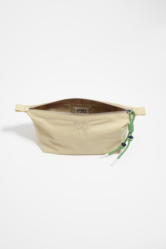 Pale green nylon trapecio make-up case
