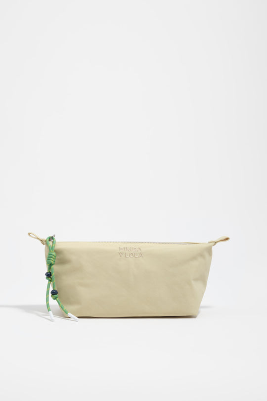 Pale green nylon trapecio make-up case
