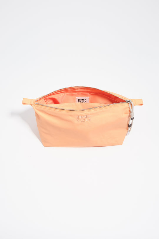 Orange sorbet nylon Trapecio make-up case