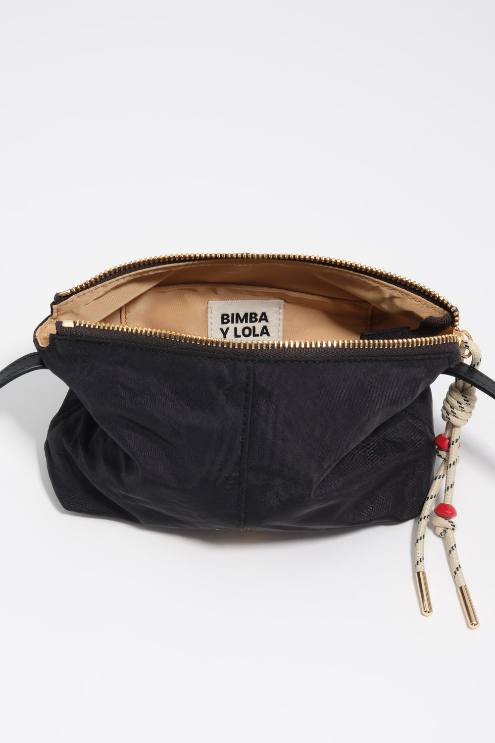 Graphite nylon mini crossbody bag
