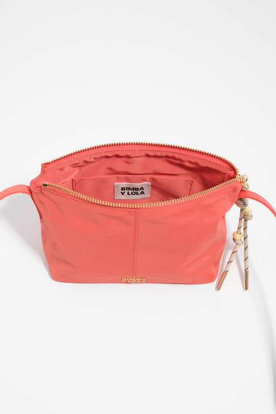 Coral nylon mini bag
