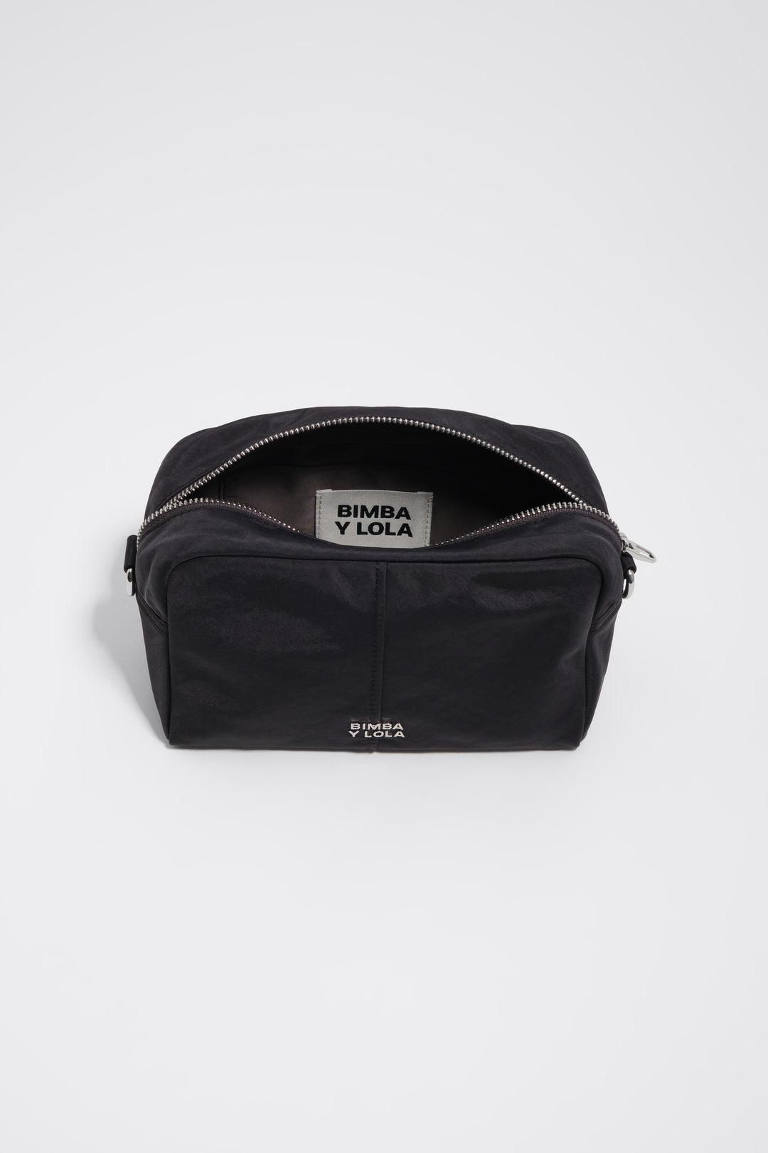 Graphite nylon crossbody bag