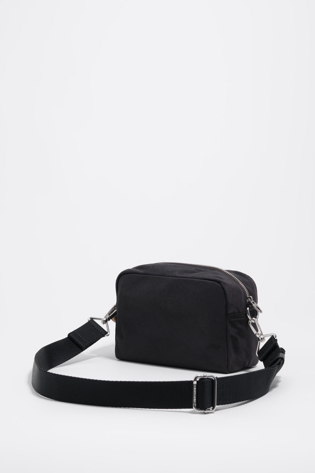 Graphite nylon crossbody bag