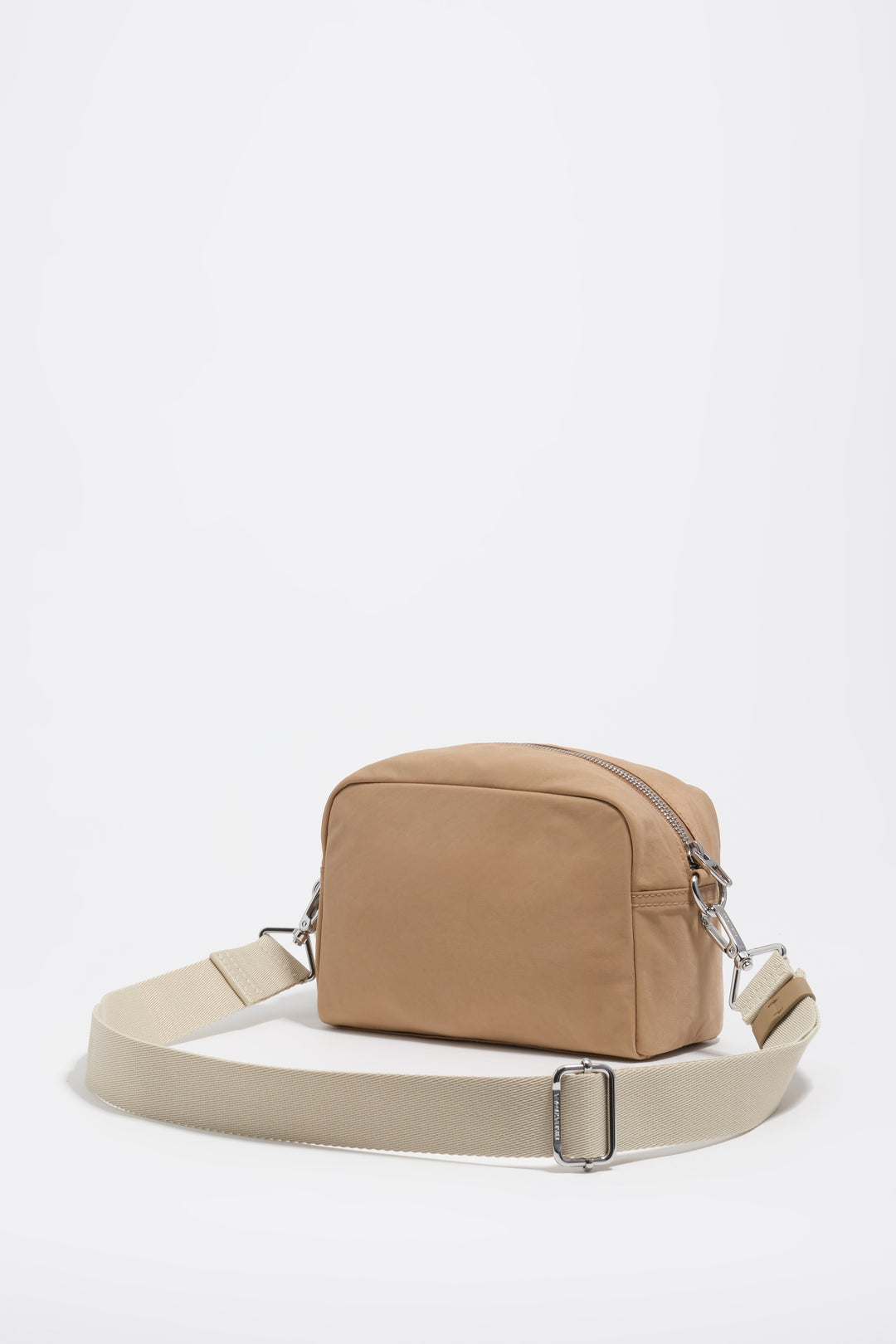 Camel nylon crossbody bag