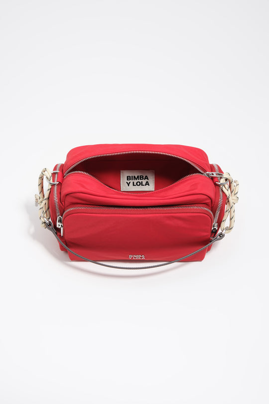 Medium red nylon Pocket bag