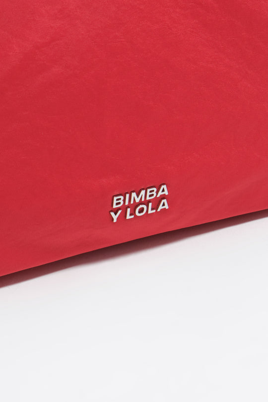Medium red nylon Pocket bag