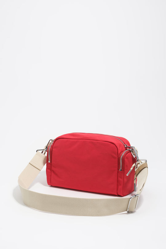 Medium red nylon Pocket bag