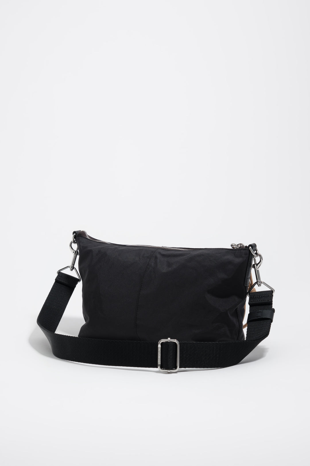 Black nylon trapecio bag
