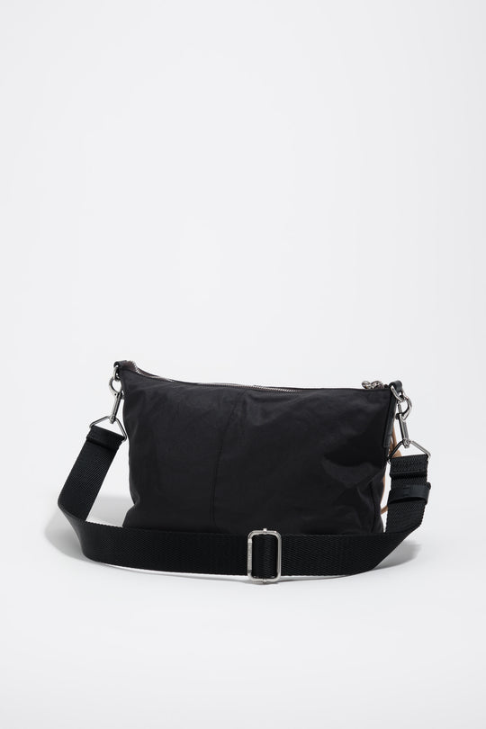 Black nylon trapecio bag