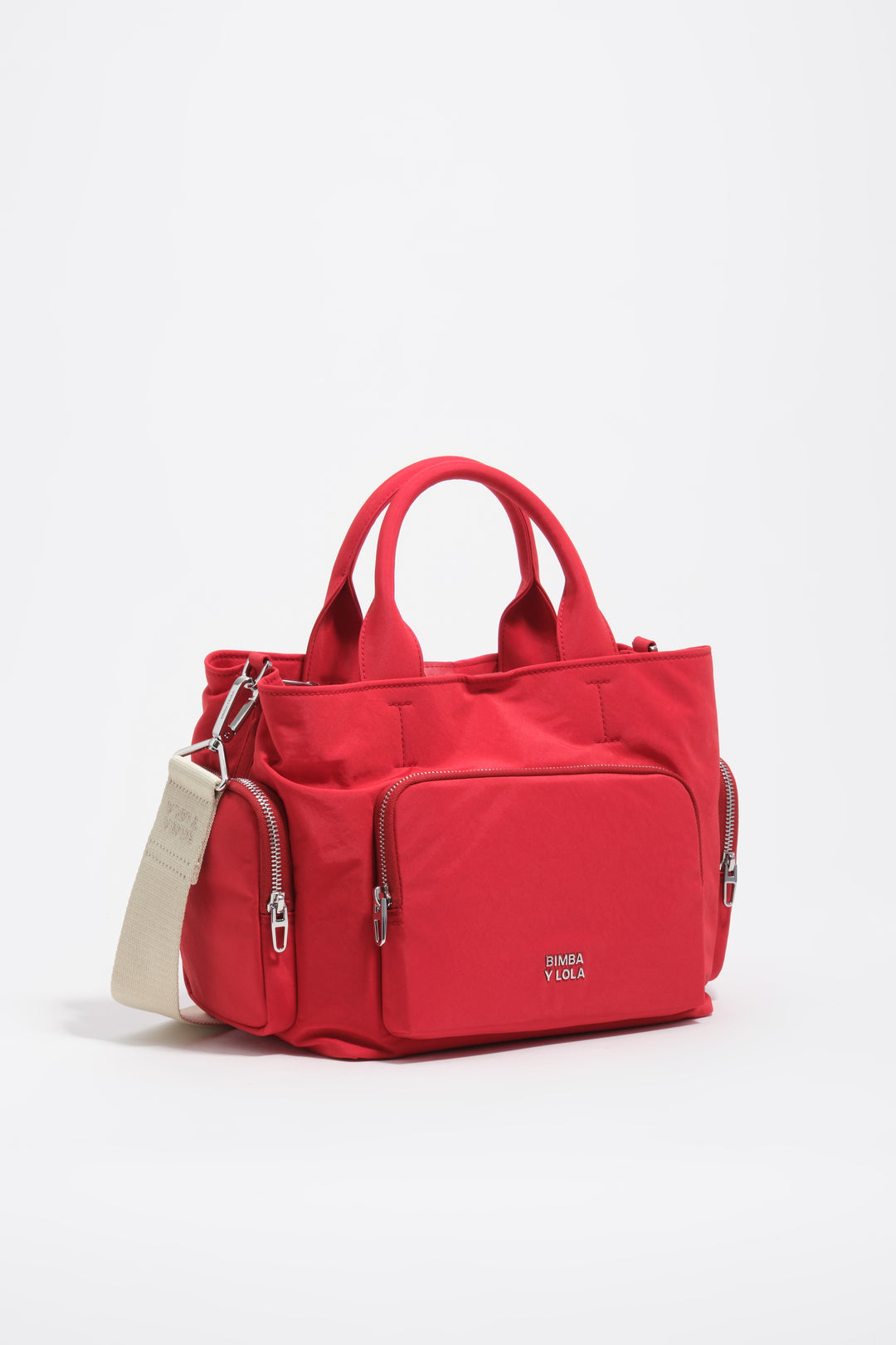 Medium red nylon Pocket bag