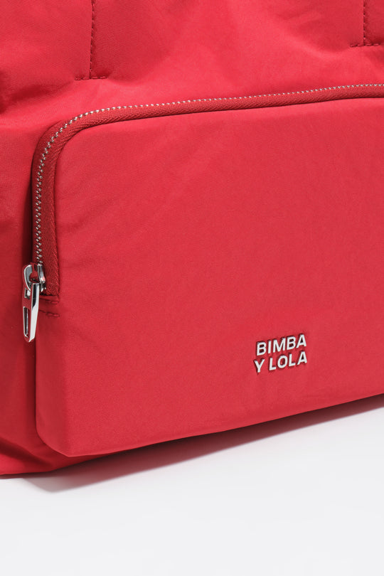 Medium red nylon Pocket bag