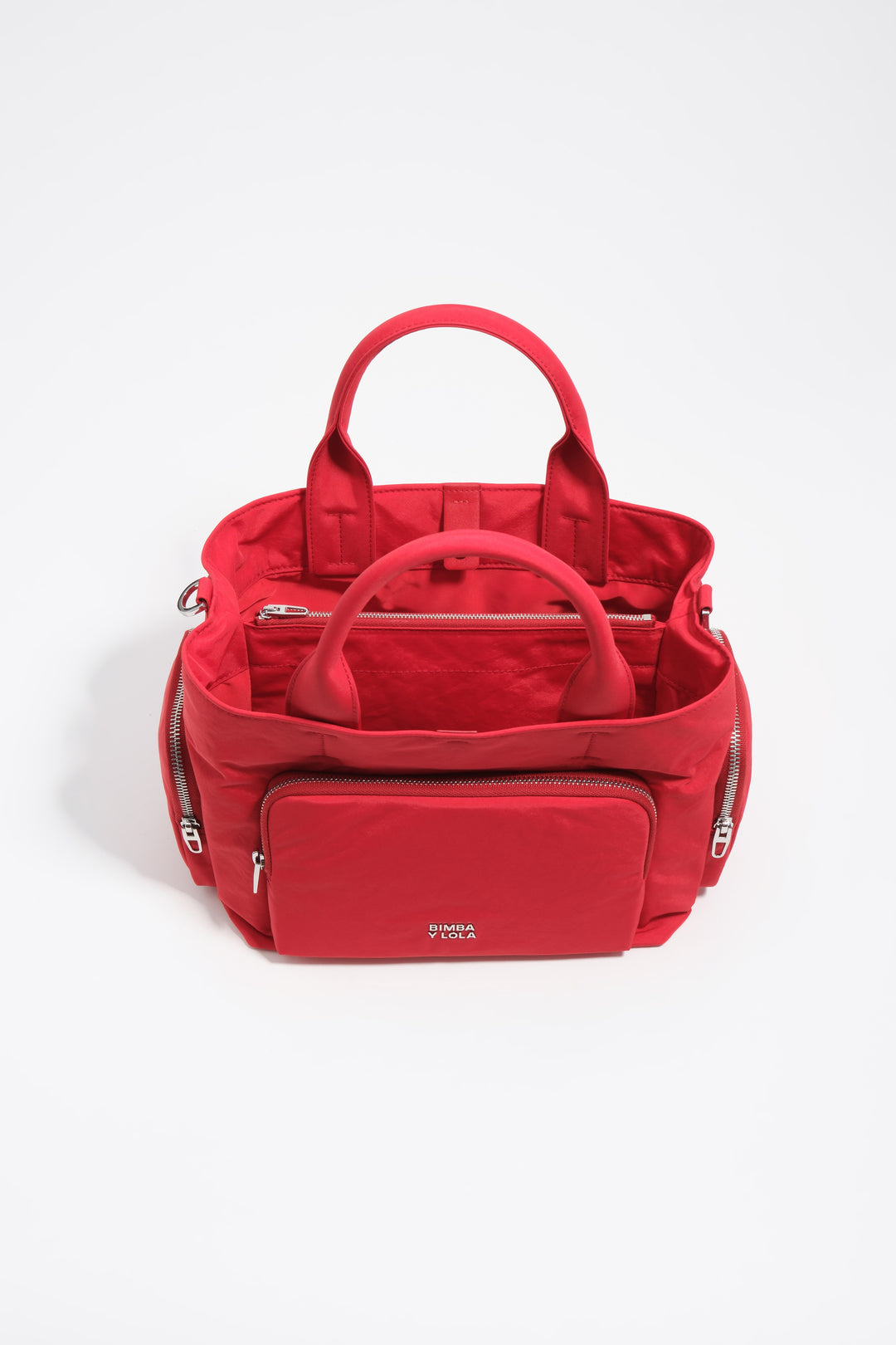 Medium red nylon Pocket bag