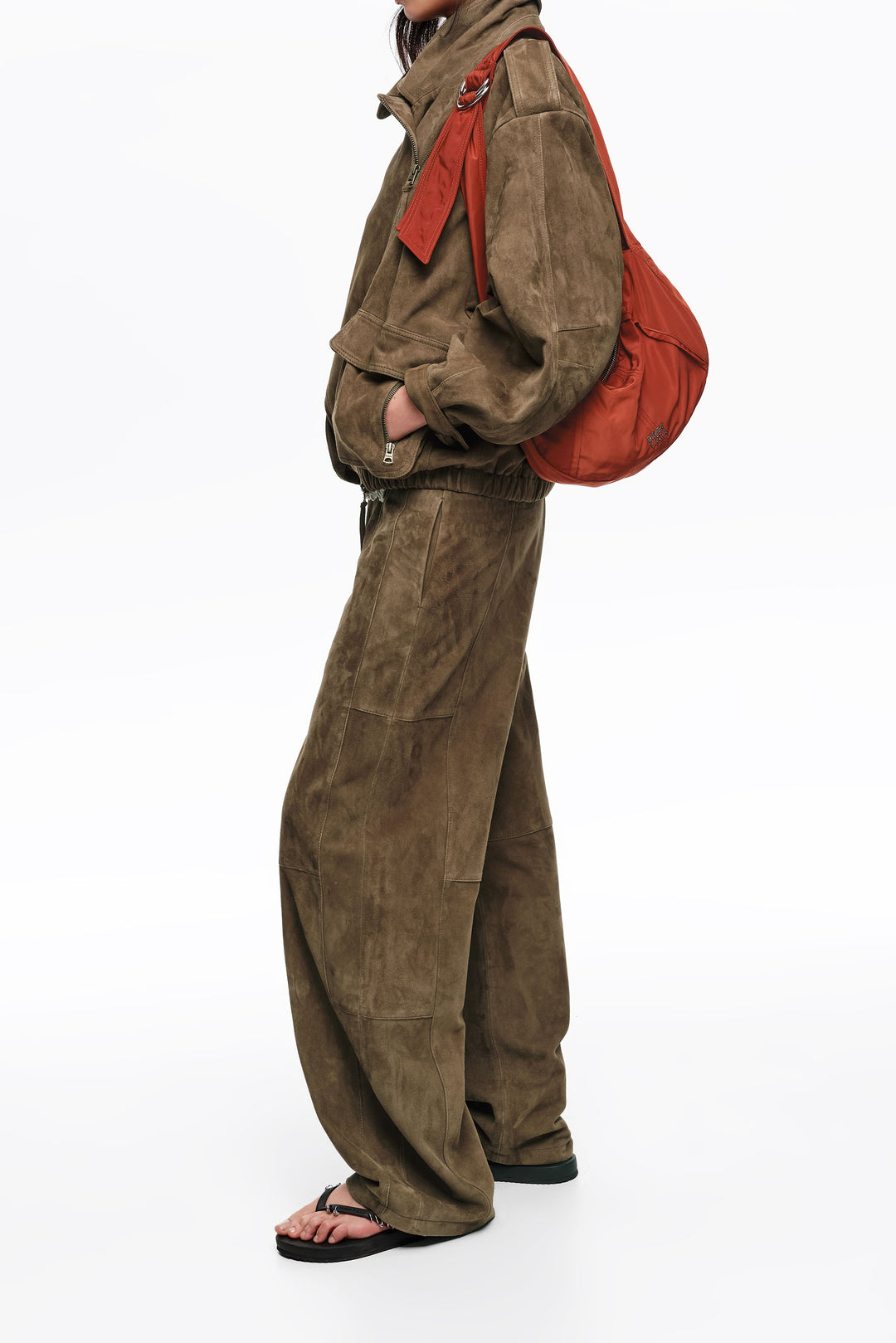 Rust medium moon bag