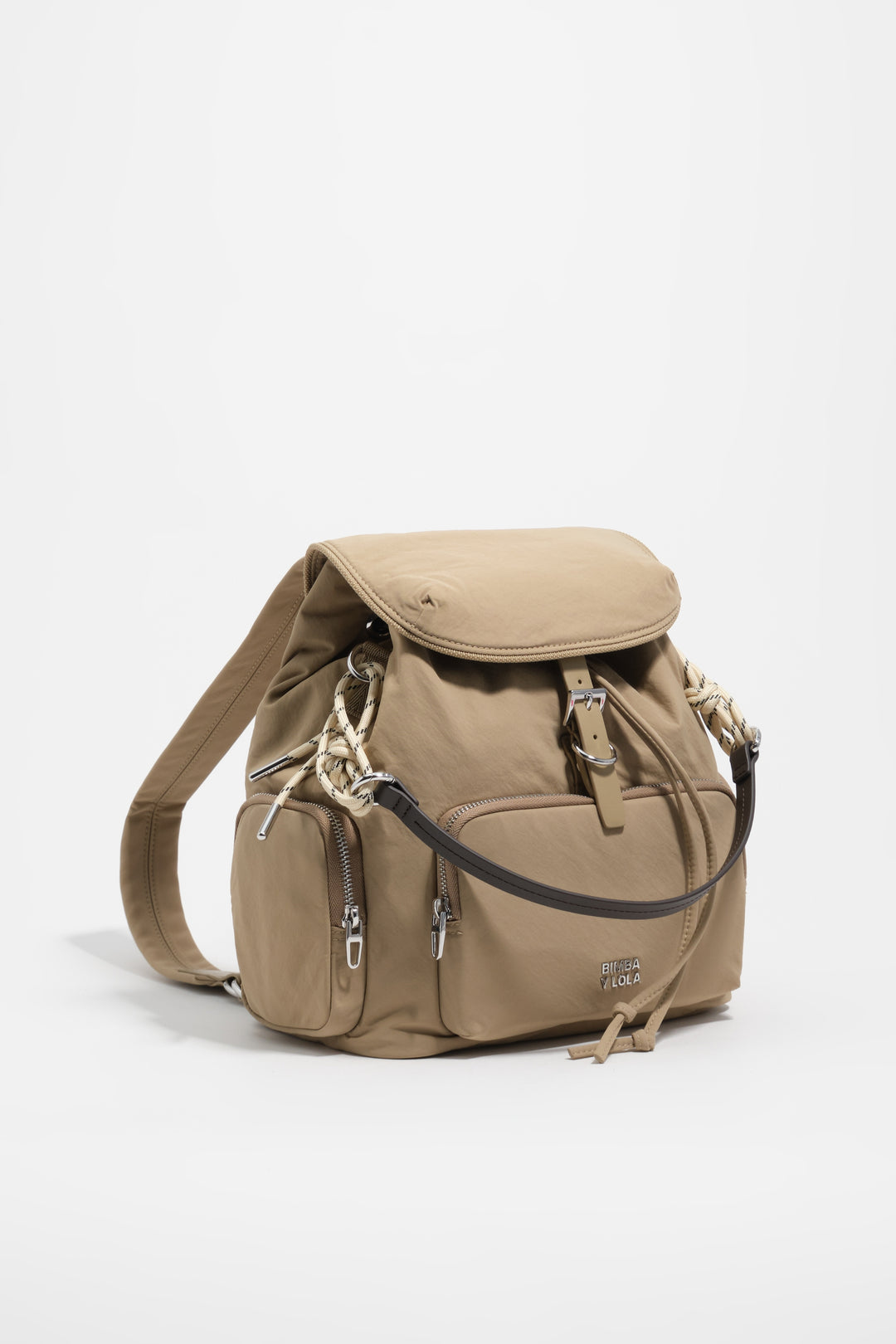 Nougat nylon Pocket backpack