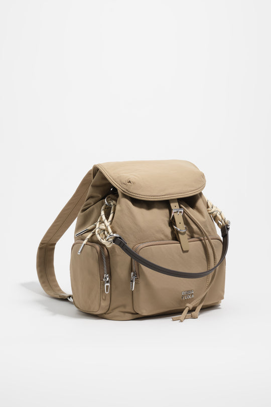 Nougat nylon Pocket backpack