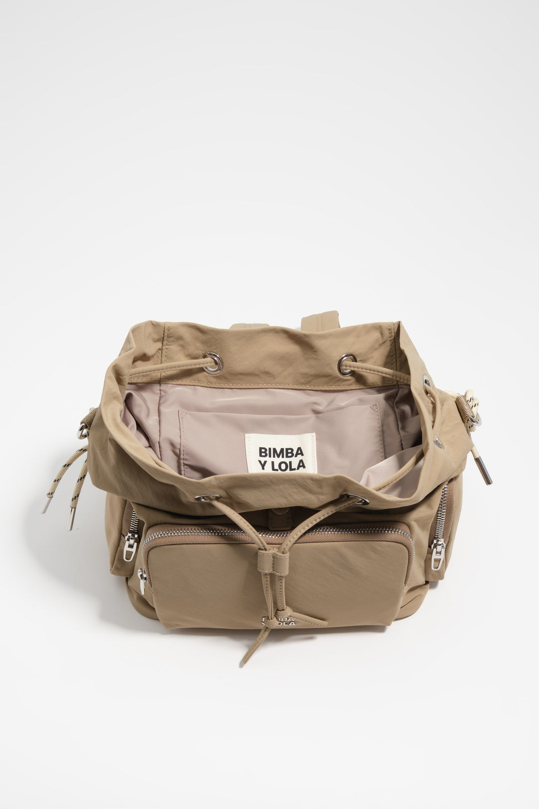 Nougat nylon Pocket backpack