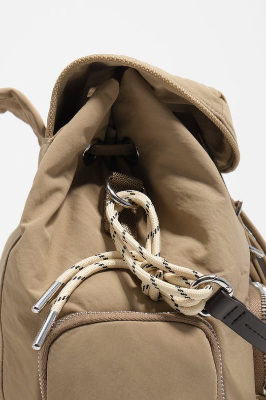 Nougat nylon Pocket backpack