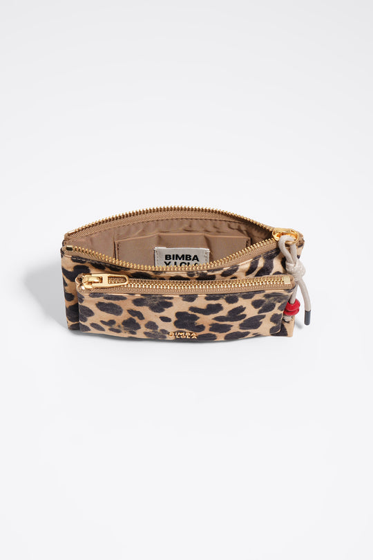 Natural Leopard nylon purse