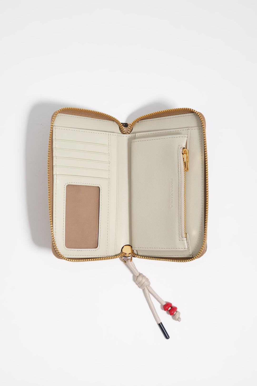 Natural leopard nylon medium wallet